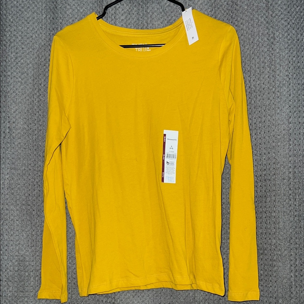 💛💛Time and Tru mustard Yellow Long Sleeve Top